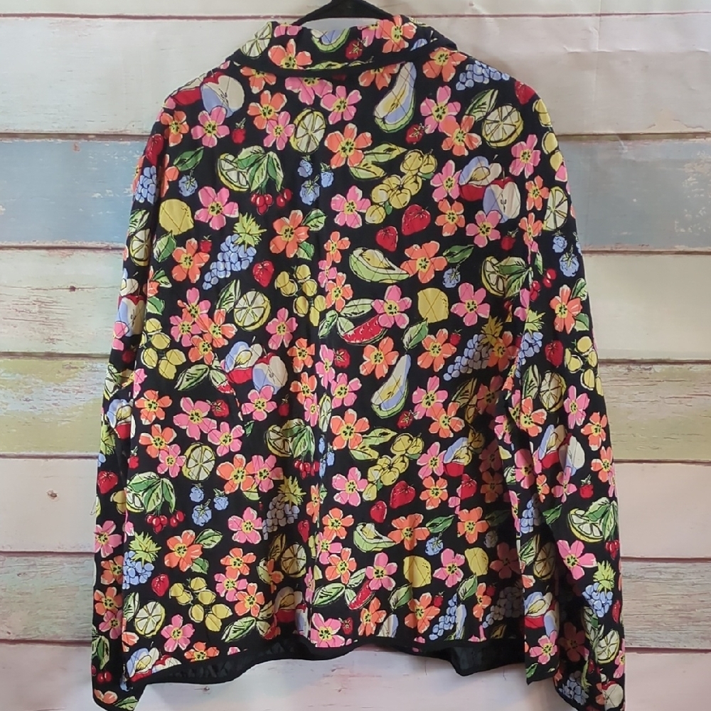 Requirements Black Multicolor Floral Women's Blazer - Picture 5 of 7